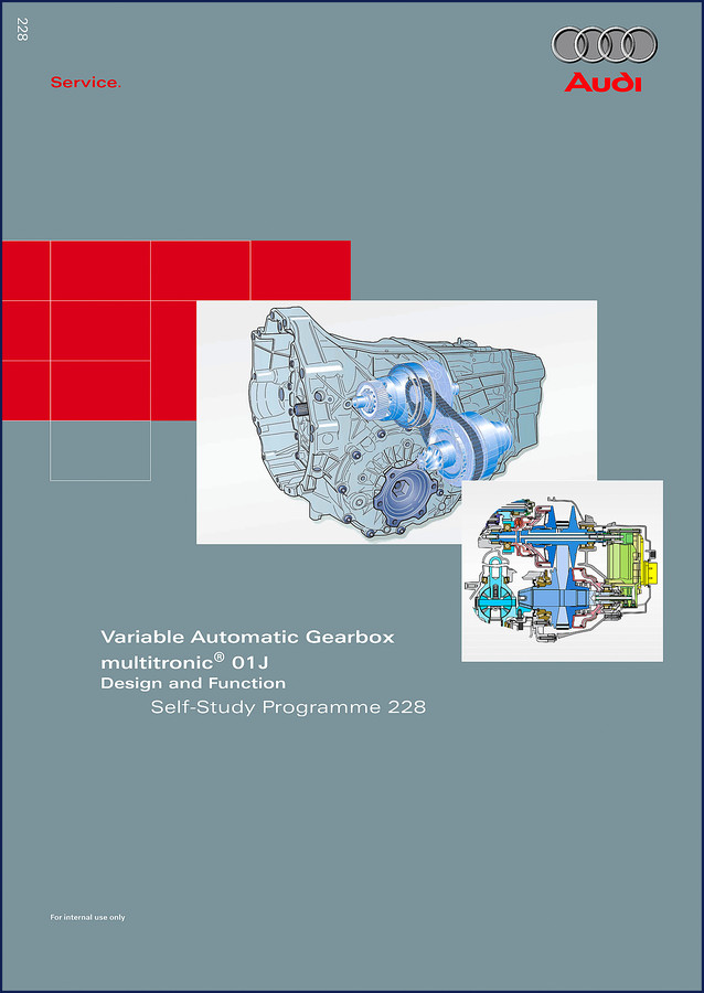 Audi multitronic 01J Training Manual cover page - 100 pages PDF