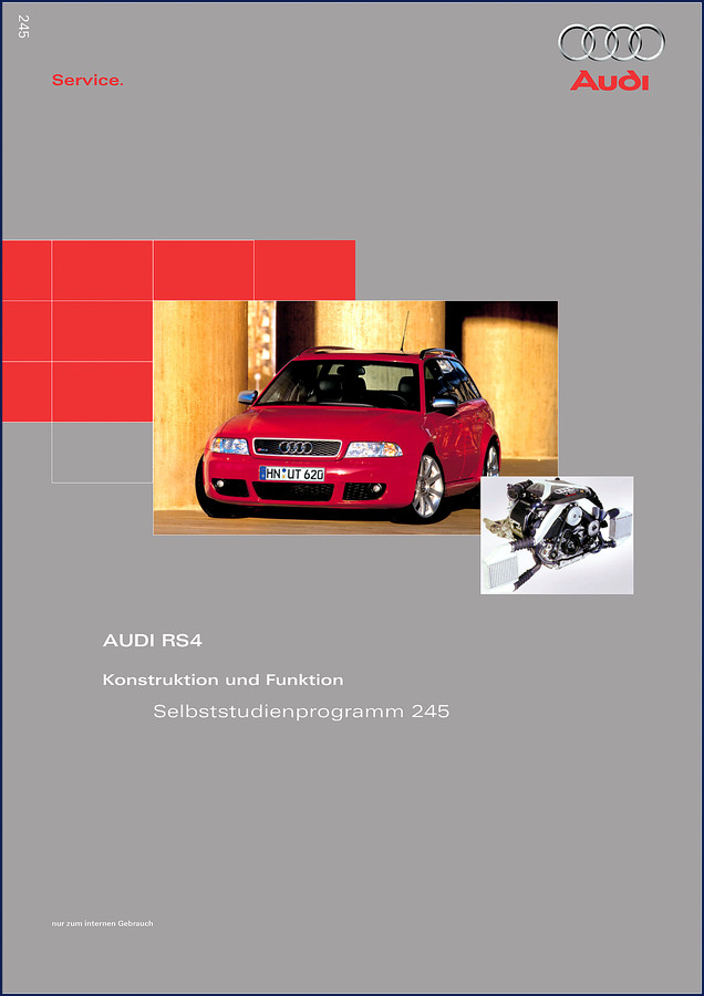 Audi RS4 Training Manual 39-page OEM factory self-study program cover