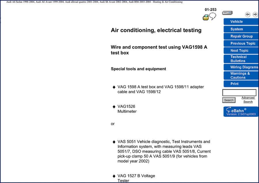 Audi A6 allroad quattro S6 RS6 1998-2004 factory service manual cover