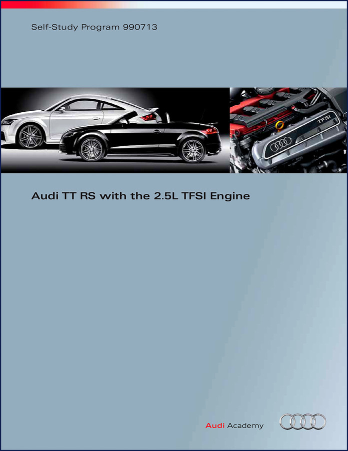 Audi TT RS Training Manual cover – 52-page factory self-study programme for 2.5L TFSI engine