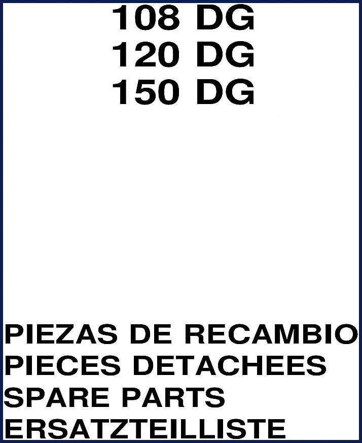 AUSA 108 DG, 120 DG, 150 DG Parts Catalog cover - 103 pages factory OEM exploded diagrams