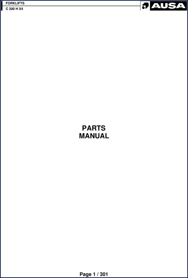 AUSA C 200 H X4 Parts Catalog – factory exploded diagram page