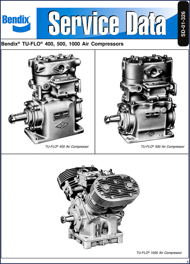 Bendix TU-FLO 400, TU-FLO 500, TU-FLO 1000 technical manual cover – OEM 40-page service document
