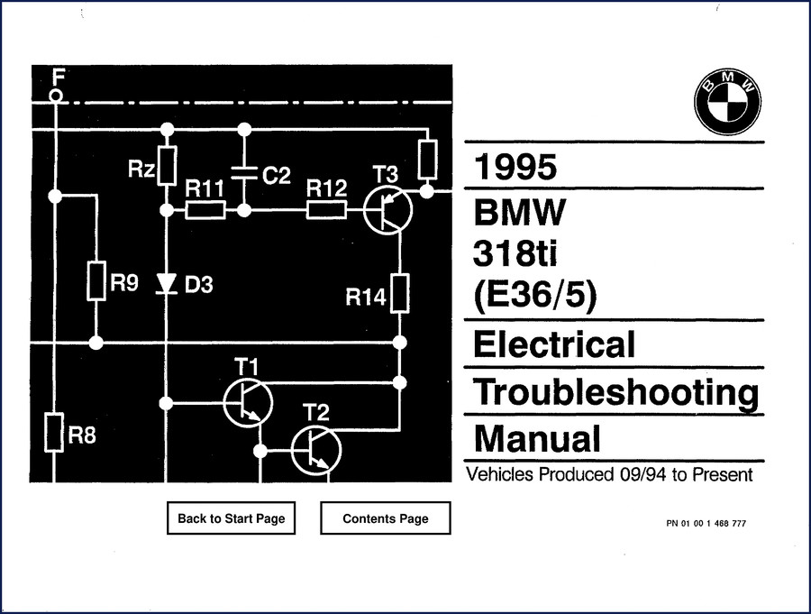 1995 BMW 318ti Electrical Troubleshooting Manual cover