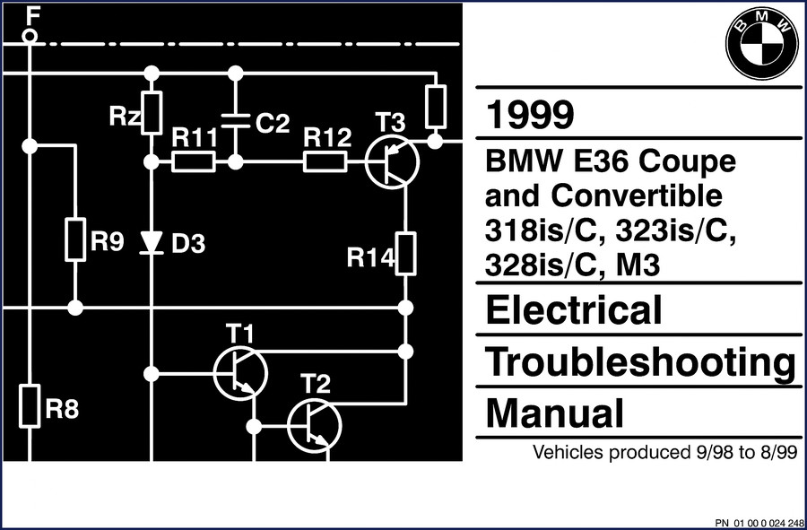 1999 BMW 328 E36 Electrical Troubleshooting Manual cover