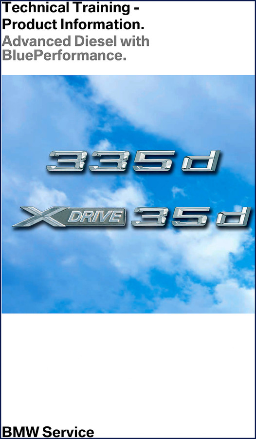 BMW 335d 35d 2008 Training Manual - OEM factory documentation for M57 diesel engine