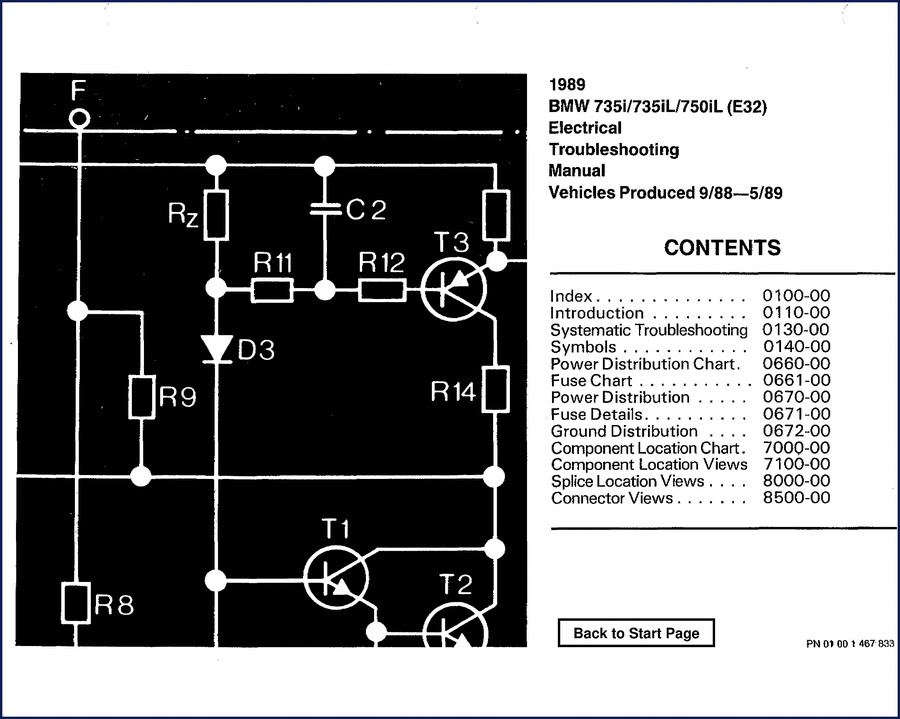 1989 BMW 750iL Electrical Troubleshooting Manual cover – OEM factory document