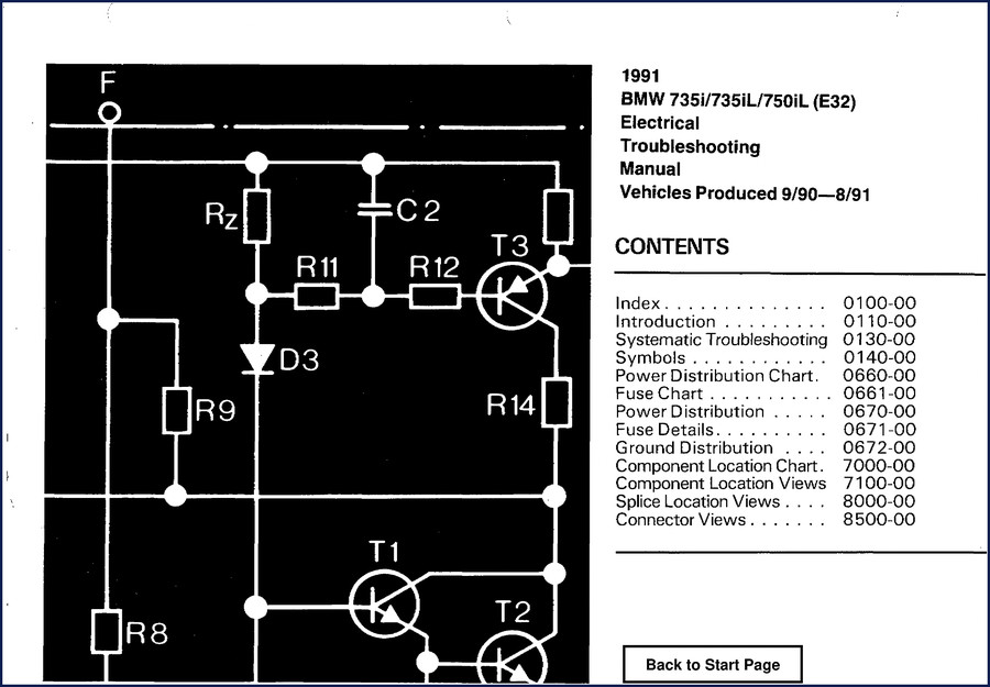 1991 BMW 735i 735iL 750iL Electrical Troubleshooting Manual cover
