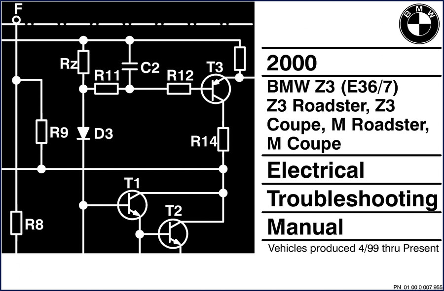 1999 BMW Z3 M Coupe Electrical Troubleshooting Manual OEM cover