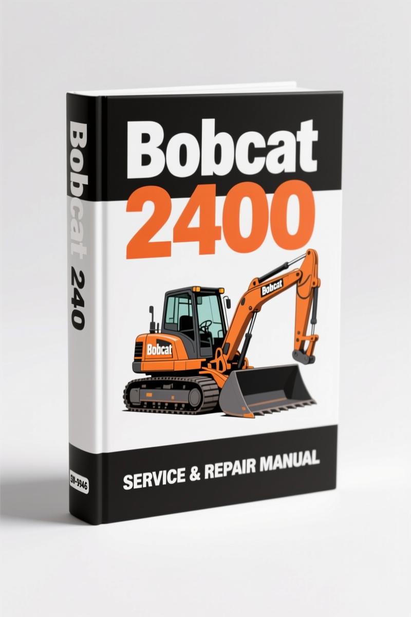 Bobcat 2400 1990 Service Manual cover - OEM factory repair manual for skid-steer loader