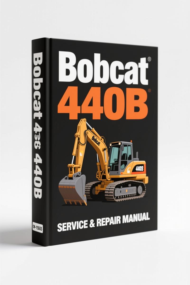 Bobcat 440B 1987 Service Manual cover page showing loader diagram and model designation