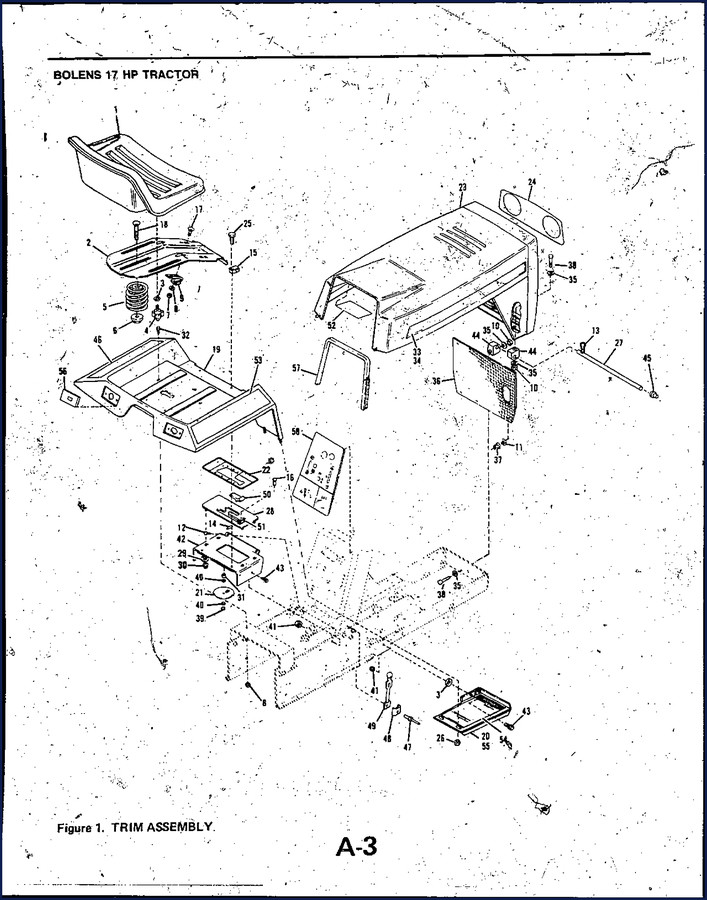 Bolens 5017G 17 HP Tractor Factory Parts Catalog cover
