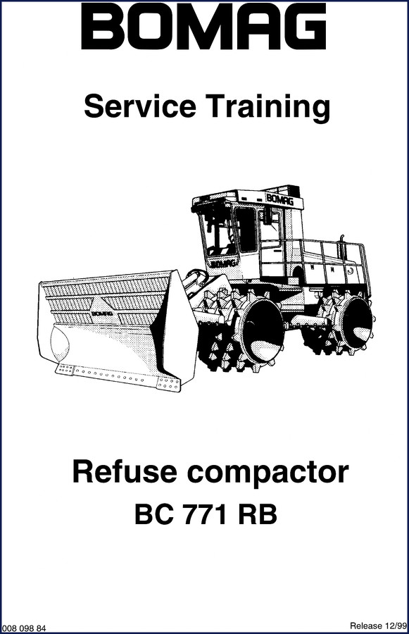 Bomag BC 771 RB 1999 Training Manual cover page