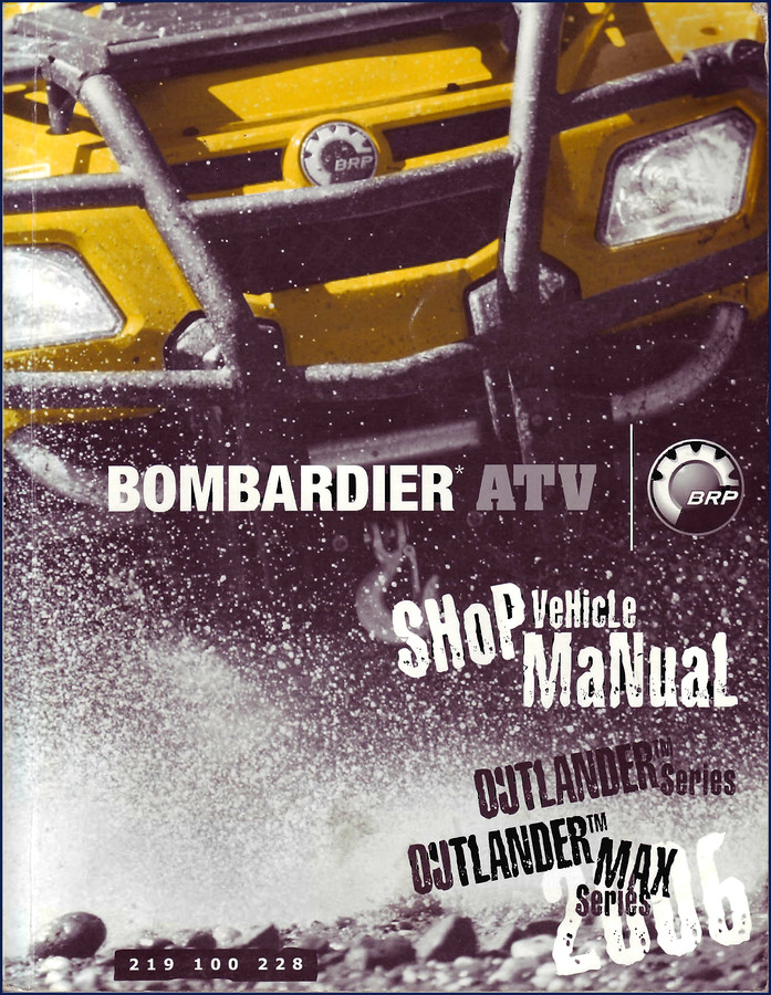 2006 Bombardier Outlander 400 800 Max factory workshop manual cover page