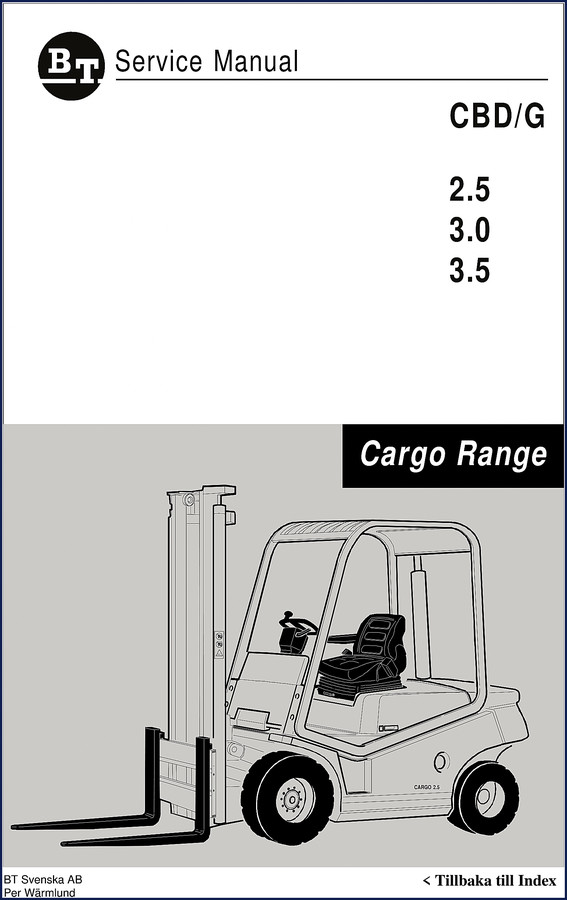 BT CARGO 2.5 Service Manual cover – factory OEM document