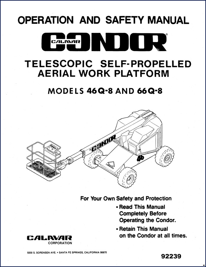 Calavar 46Q8 1993 Parts Catalog cover page