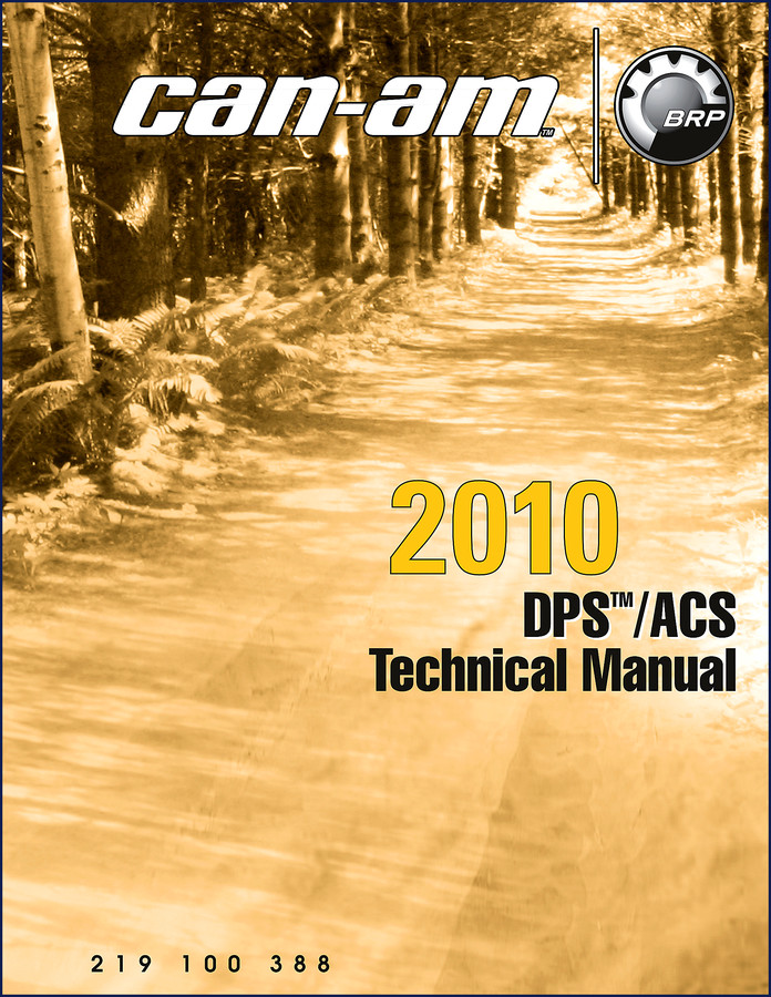 2009 Can-am Outlander and Renegade DPS/ACS Technical Manual cover