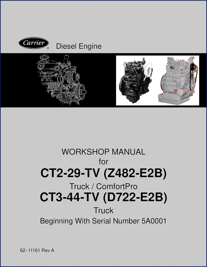 Carrier CT2-29-TV CT3-44-TV Workshop Manual cover page 81 pages OEM factory documentation