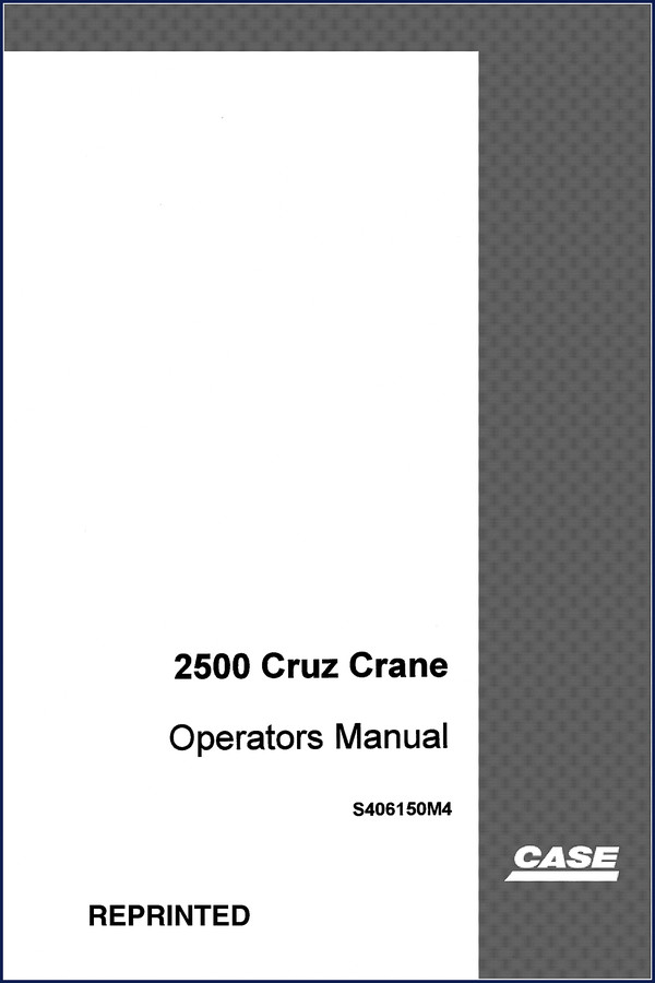 Case 2500 Cruz-Crane 1977 OEM Parts Catalog cover – 626 pages