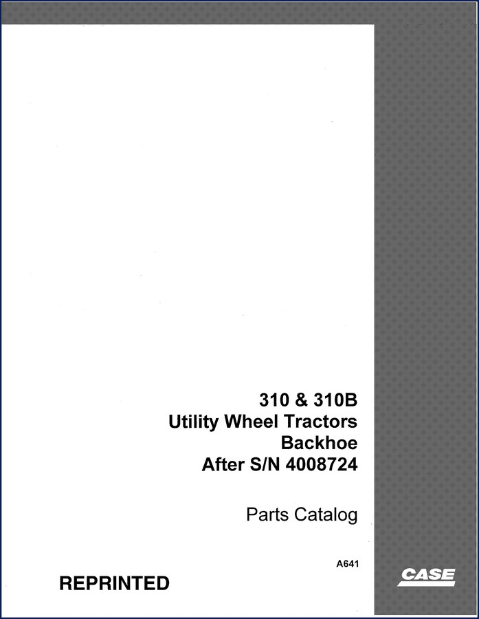 Case 310 1995 Operators Manual cover page