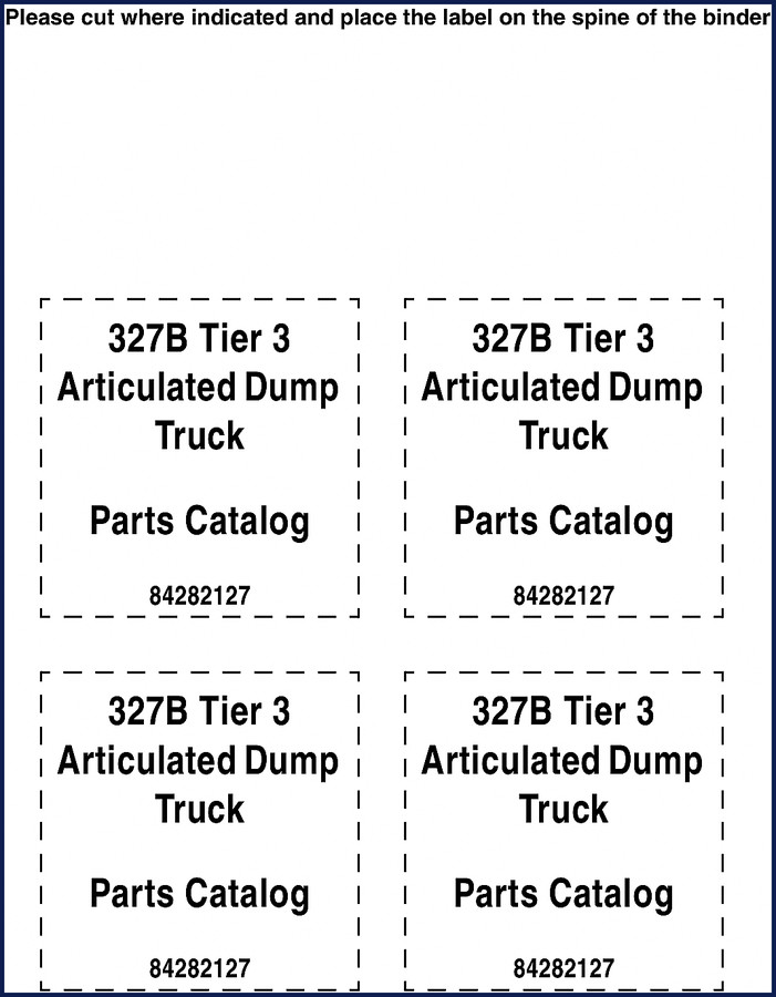 Case 327B Tier 3 Articulated Dump Truck Parts Catalog cover 2009 1085 pages
