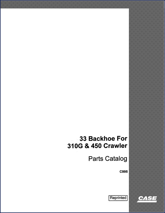 Case 33 1995 Operators Manual cover showing backhoe model and factory artwork