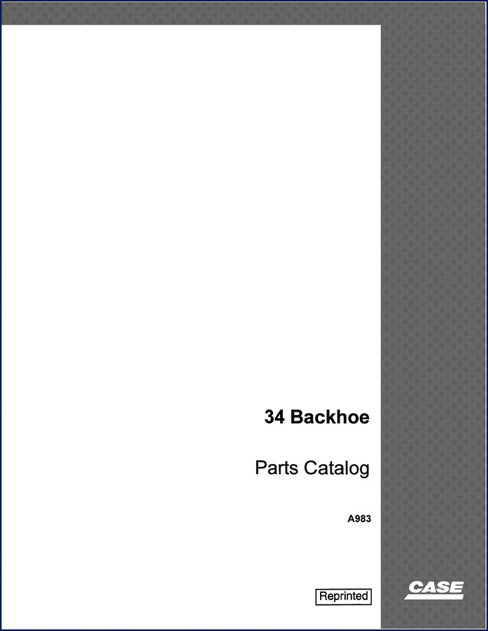 Case 34 backhoe parts catalog cover for 680 CK, 1967, 68 pages, OEM exploded view illustrations