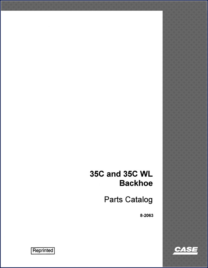 1991 Case 35C and 35C WL Backhoe Parts Catalog – OEM factory document