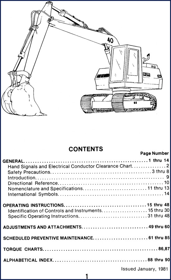 Case 40 1981 Operators Manual - Factory document showing hand signals and safety precautions