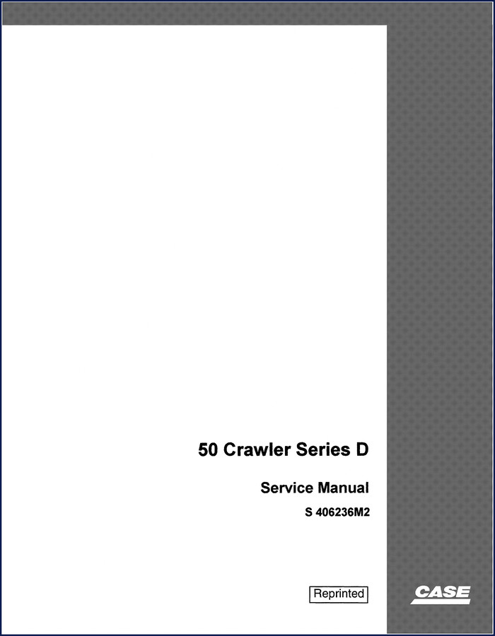 Case 50 Crawler Series D Service Manual 217 pages OEM factory repair manual cover