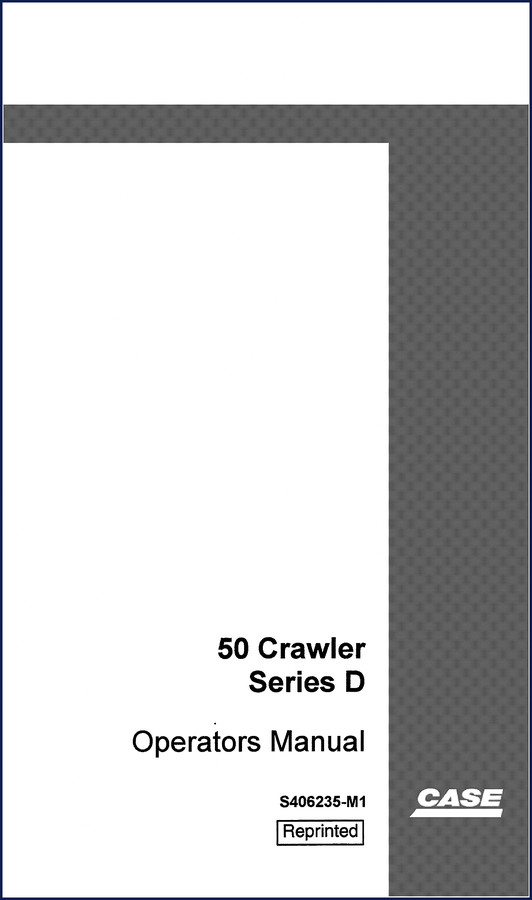 Case 50 Crawler Series E 1995 Operators Manual front cover