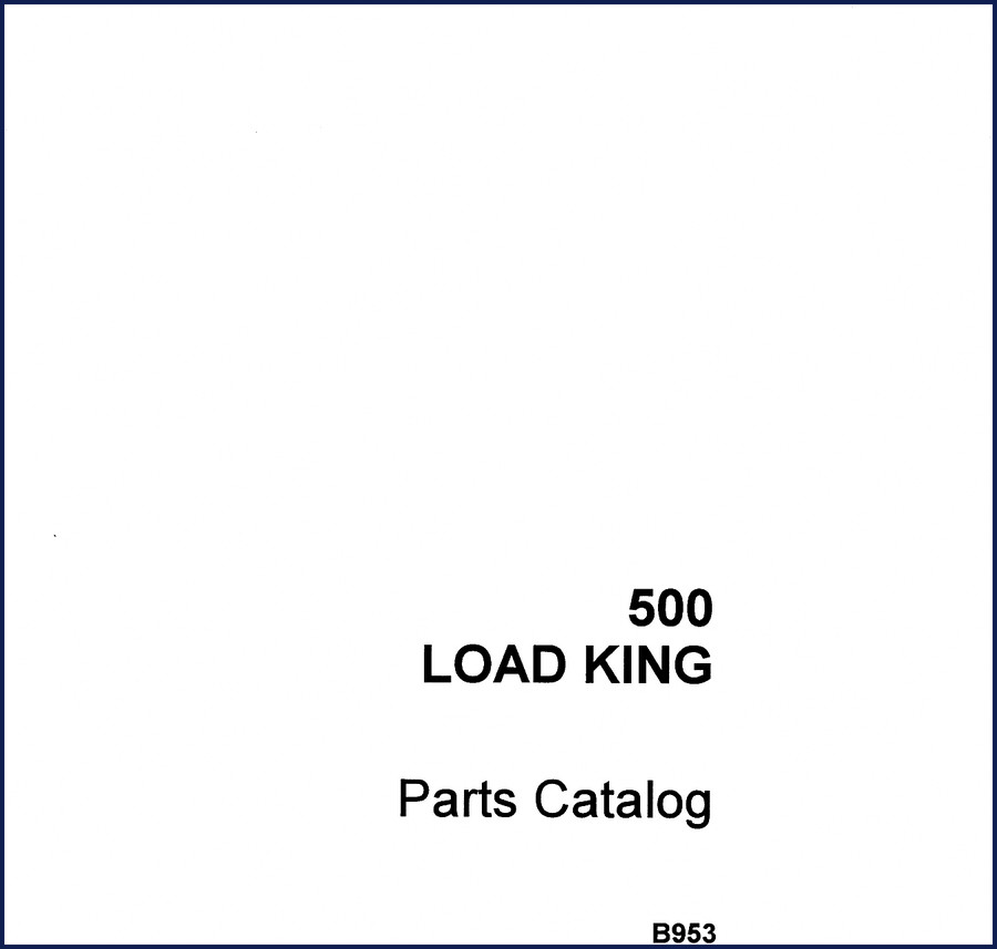 Case 500 Load King Parts Catalog cover - 178-page OEM factory parts manual for engine and cooling systems
