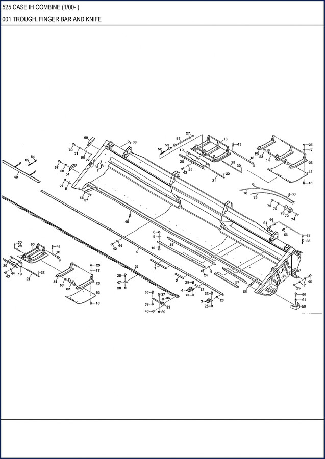 Case 525 Combine Parts Catalog cover - OEM factory manual with 314 pages