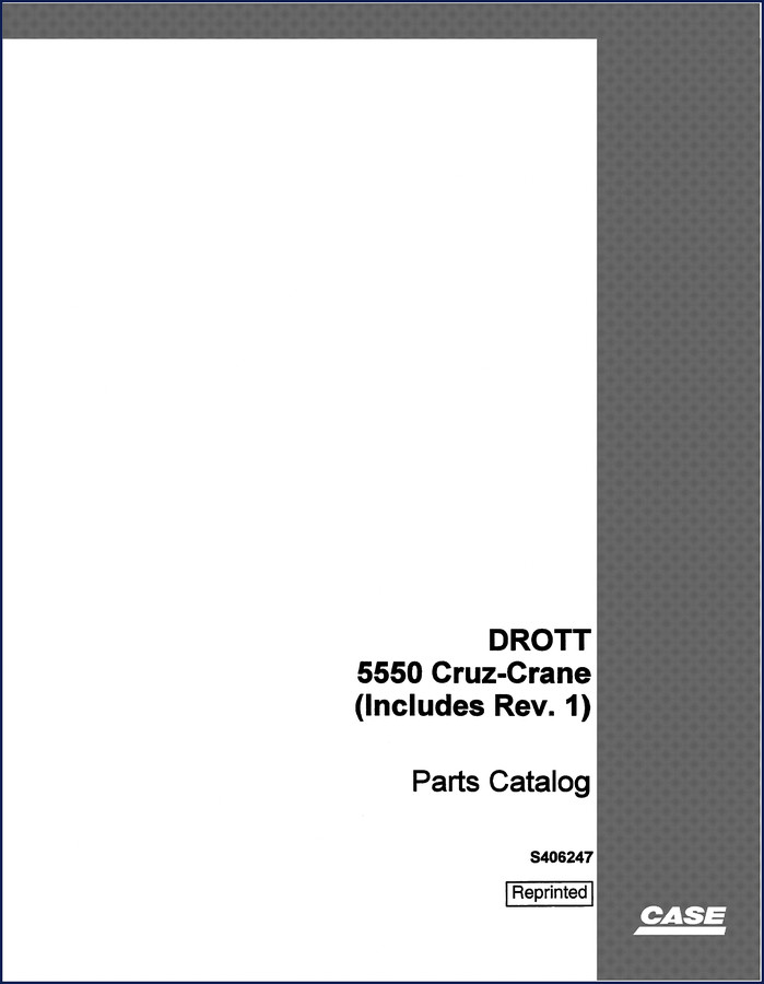 Case 5550 Drott Cruz-Crane Parts Catalog 1982 – OEM factory part numbers and diagrams, 576 pages