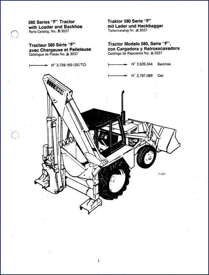 Case 580F 2001 Operators Manual front cover showing Construction King loader backhoe