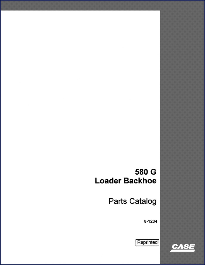 Case 580G 2008 Operators Manual front cover