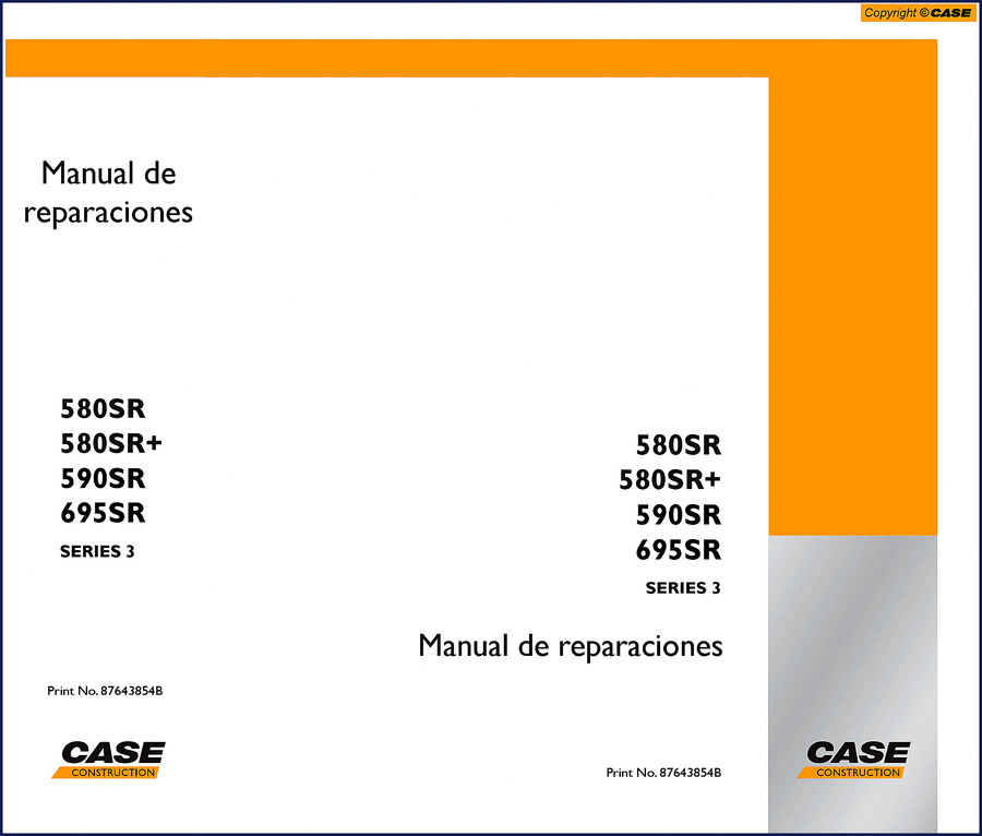 Case 580SR, 580SR+, 590SR, 695SR 2010 User Manual cover