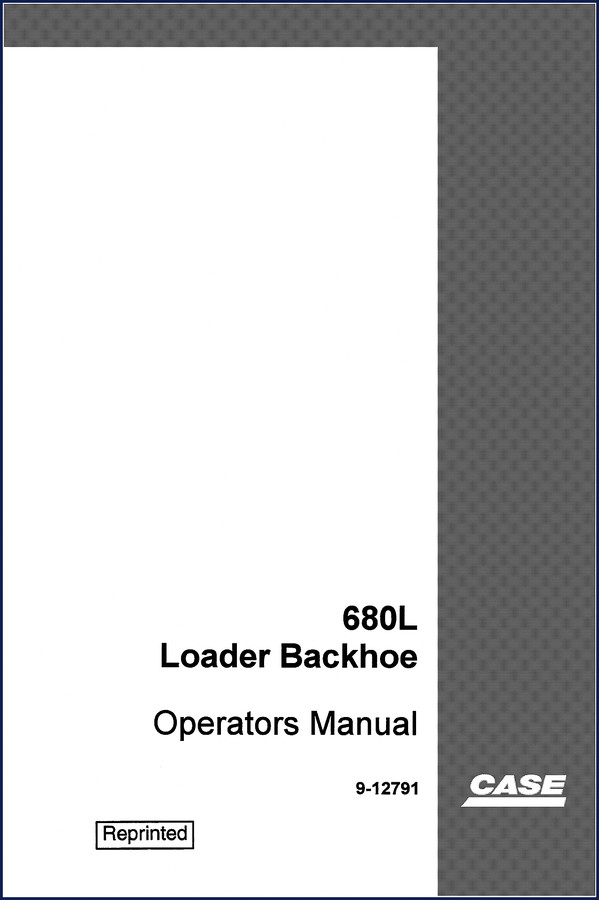 Case 680L 2001 Operators Manual cover showing loader backhoe