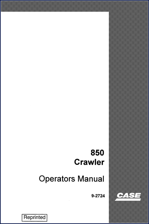 Cover of Case 850 Crawler 1995 Operators Manual showing yellow crawler tractor and manual title banner