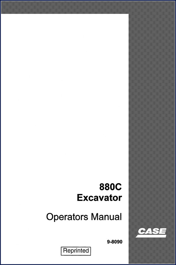 1980 Case 880C Operators Manual cover - 118 pages factory OEM guide