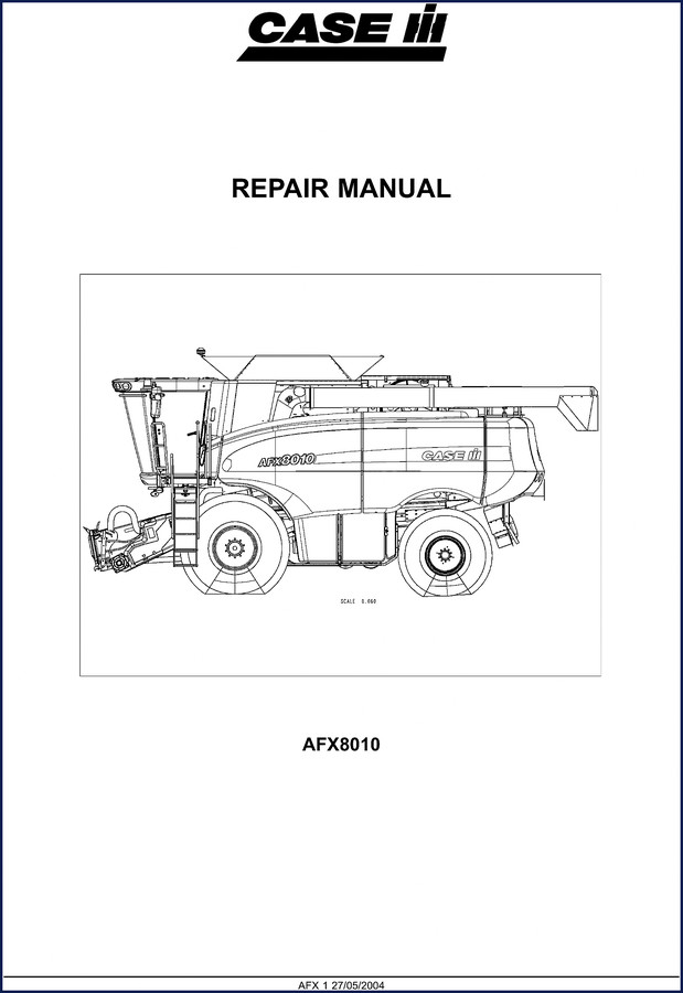 Case AFX8010 2004 Repair Manual cover – 2688 pages of factory OEM service information