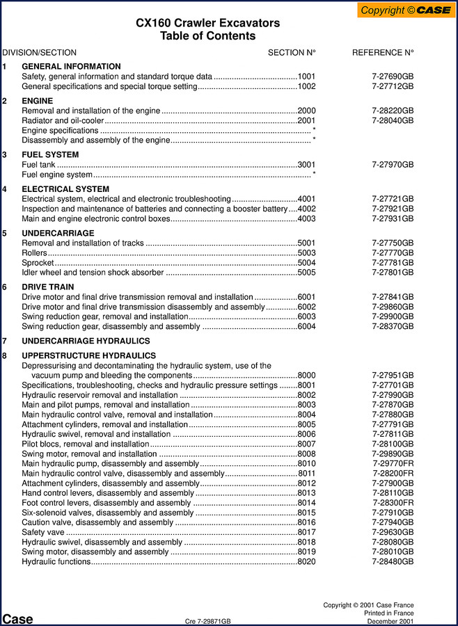 Case CX160 Crawler Excavator Service Manual cover – OEM factory document 634 pages