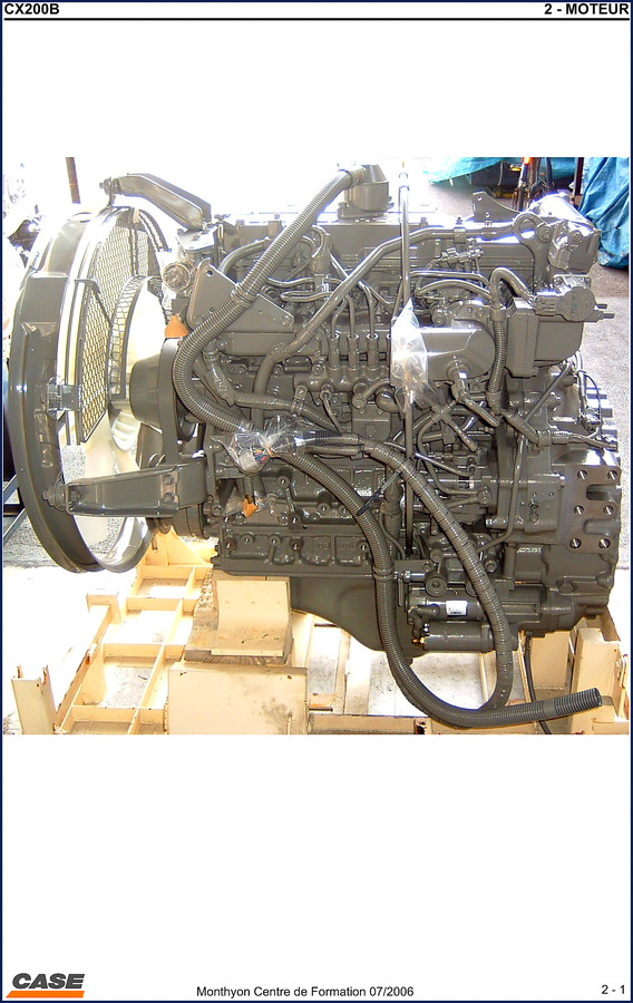 Case CX200B 2006 Training Manual cover - factory OEM documentation for engine systems