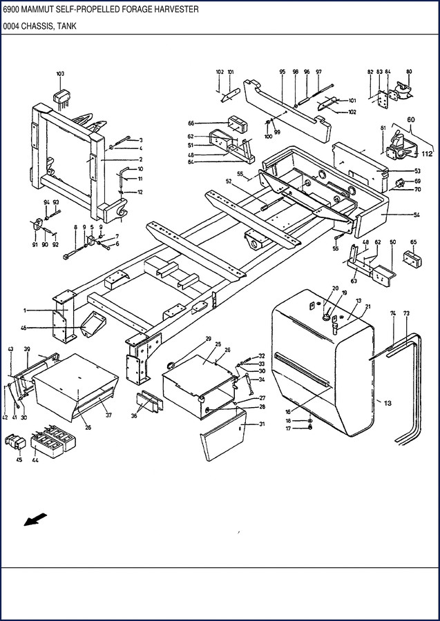 CASE IH 6900 Parts Catalog – OEM factory exploded diagram and part numbers for 6900 forage harvester