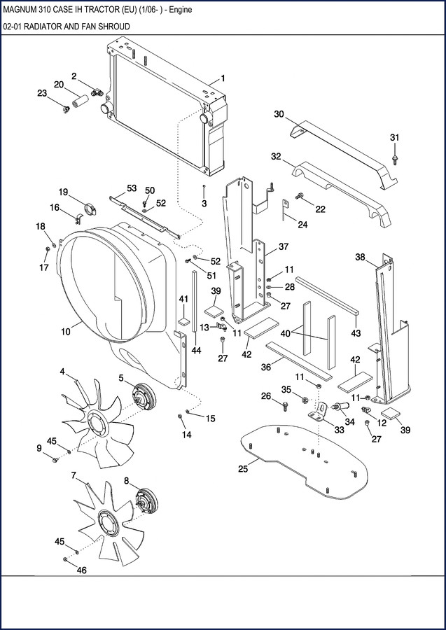CASE IH Magnum 310 Factory Parts Catalog cover - 59 pages OEM