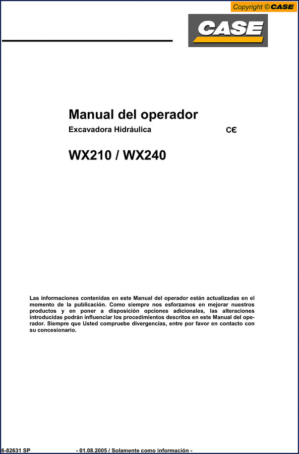 Case WX210 Wheeled Excavator Parts Catalog – factory OEM document with lower carriage parts breakdown