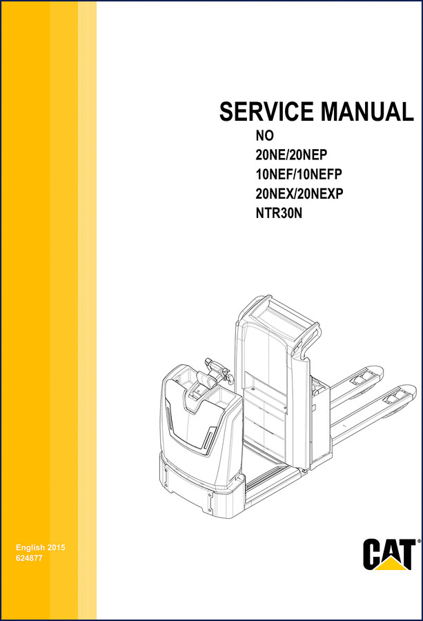 Caterpillar 20NEX 2015 Service Manual - factory OEM cover showing CAT logo and model numbers