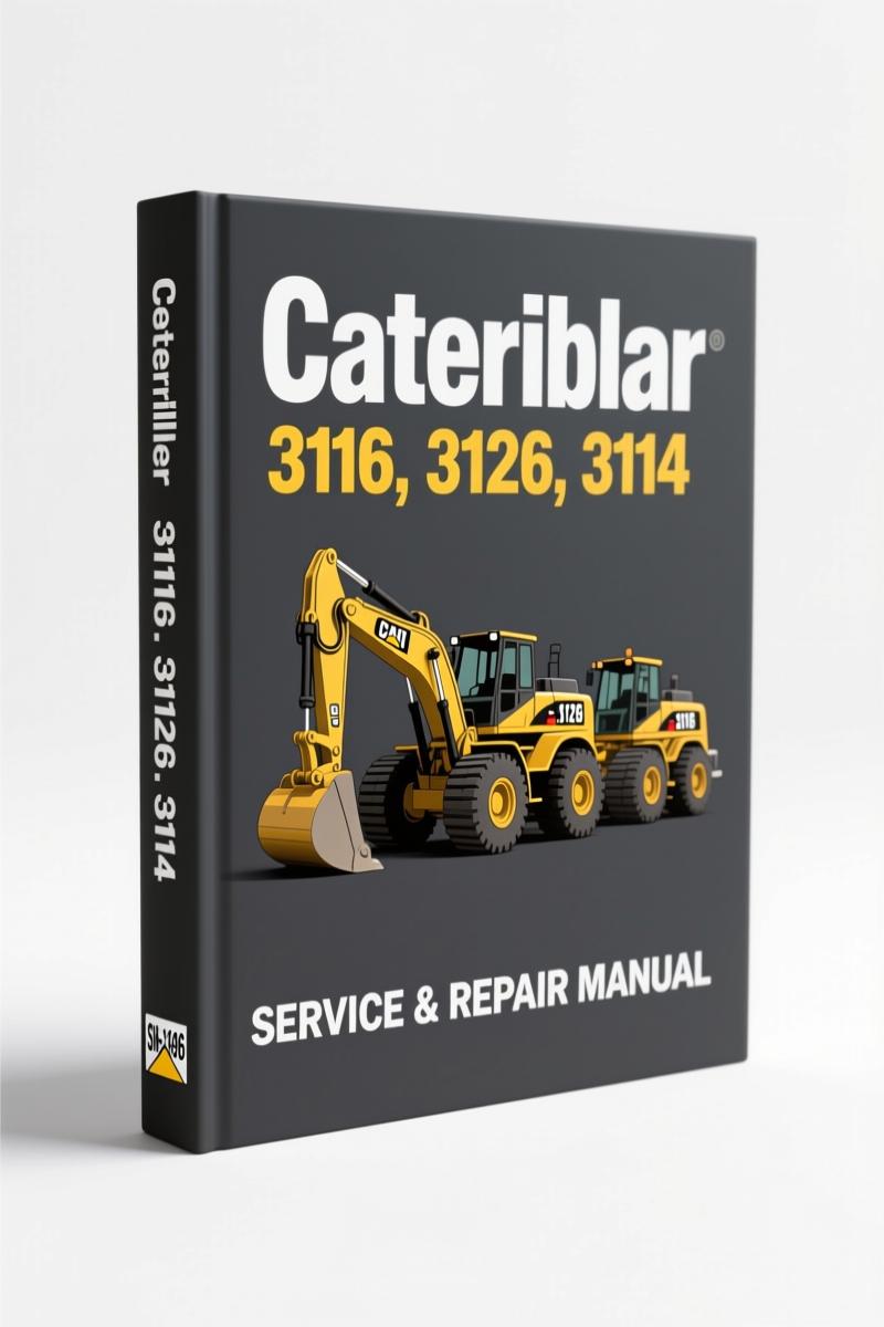 Caterpillar 3114 2008 Technical Manual cover showing engine illustration