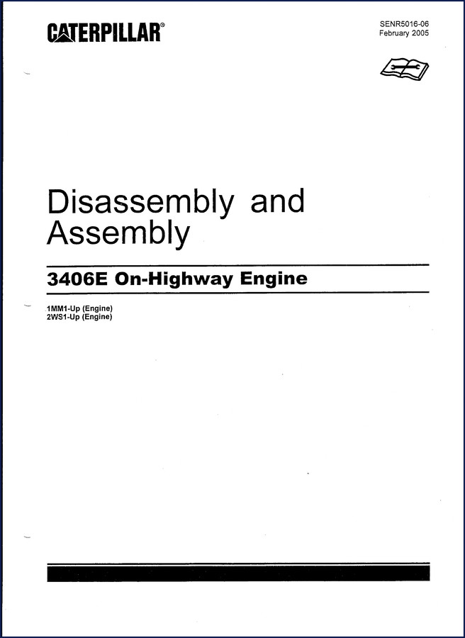 Caterpillar 3406E 2005 Service Manual cover - 137 pages factory manual
