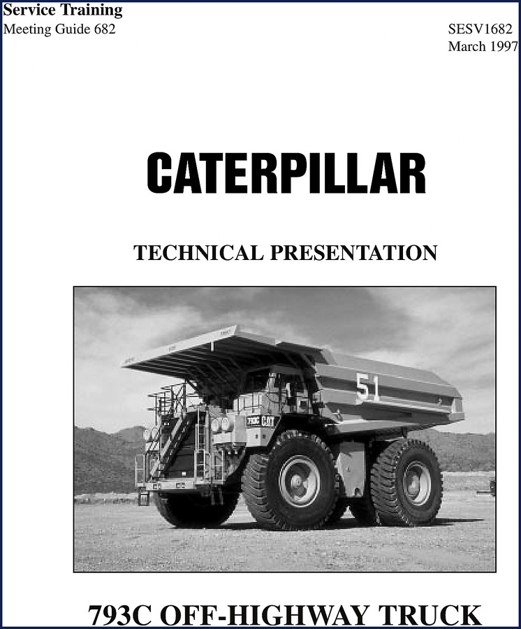 Caterpillar 793C 1997 Training Manual cover